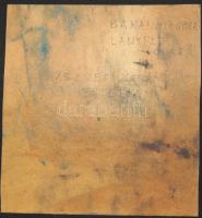 Bakányi Gyula (1955): Leányfej, olaj, papír, hátul jelzett (15 évesen festette), 20x22 cm