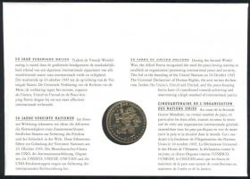 Hollandia 1995. Ecu "ENSZ + 1997. "Európai Unió" 2db érmés boríték alkalmi bélyegzős ...