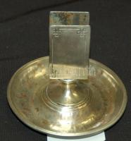 Fém gyufa ill. hamutartó / matchholder and ashtray d:11,5 cm