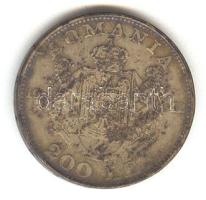 Románia 1942. 200L Ag T:2- Romania 1942. 200 Lei Ag C:VF