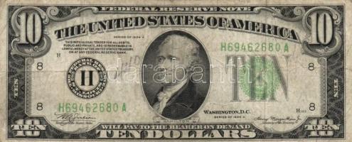 Amerikai Egyesült Államok 1934A 5$ + 1934D 10$ T:III
USA 1934A 5 Dollar + 1934D 10 Dollar C:F