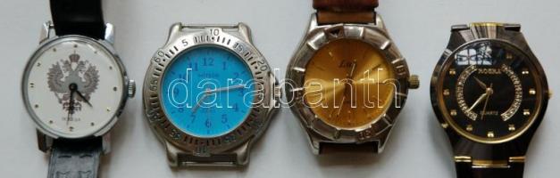 4 db férfi quartz karóra:Hitech ,Lux, Rosra, Pobeda