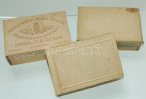 cca.1900 3 db Dohány doboz