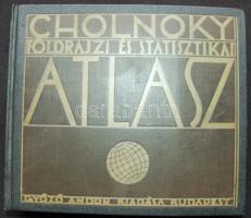 Cholnoky: Földrajzi és statisztikai atlasz. 78 fő és 55 melléktérkép. Bp., 1929 Győző Andor. Szép állapotban