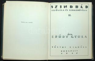 Krúdy Gyula: Szindbád ifjúsága és szomorúsága. I-II. kötet. (egybekötve.) Első kiadás. Bp., Táltos 1917. Kissé kopott egészvászon kötésben