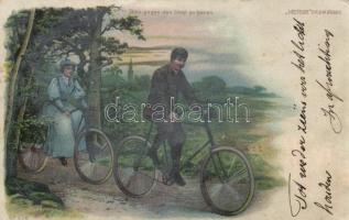 Cyclists hold to light litho