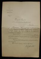 1909 Kinevezésposta és távirodagyakornoknak sk.Kossut Ferenc aláírásával