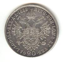 Ausztria/magyar verdejel 1852B 20Kr Ag "Ferenc József" T:2 ph.