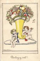 New Year card, tuba and angels s: Robert Philippi (EK)