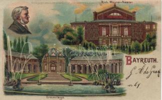 Bayreuth Wagner theatre hold to light litho