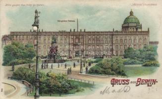 Berlin Royal Castle hold to light litho
