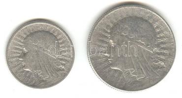 Lengyelország 1933. 2Zl Ag + 5Zl Ag T:3
Poland 1933. 2 Zlotych Ag + 5 Zlotych Ag C:F