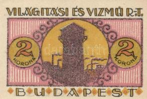 Budapest 1920. "Világítási és Vízmű R.T." 20f, 50f, 1K, 2K, 5K, 10K T:I