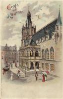 Köln town hall hold to light litho