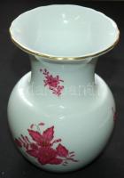 Kézzel festett sorszámozott Apponyi-mintás jelzett Herendi porcelán váza hibátlan állapotban/ Handpainted numbered Herendi chinaware vase in flawless condition 9,5x15 cm