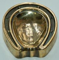 Bronz patkó alakú hamutartó/ ashtray 14x12 cm