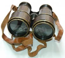 Bausch& Lomb Optical Co.Rochestern amerikai gyártmányú távcső, bőr bevonattal, és eredeti bőr to...