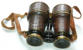 Bausch& Lomb Optical Co.Rochestern amerikai gyártmányú távcső, bőr bevonattal, és eredeti bőr to...