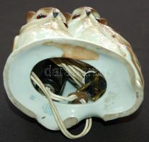 Bagoly porcelán lámpa /
owl chinaware lamp 17x14 cm