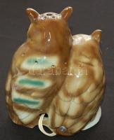 Bagoly porcelán lámpa /
owl chinaware lamp 17x14 cm