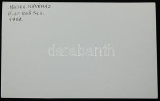 1939 Grand Café Modern Nagy Kávéház, fotó 11x17cm