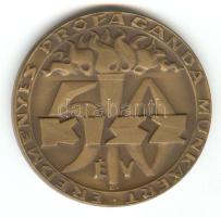 1967. Eredményes propaganda munkáért járó Br emlékplakett (50mm) adományozói dísztokban és emléklappal Szign.: Csúcs Viktória "CSV" T:1-