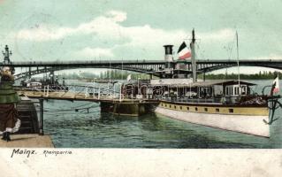 Mainz Rhein riverside, steamship station