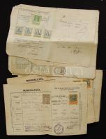 1889-1924 19 db okmánybélyeggel ellátott marhalevél az állatok utaztatásához