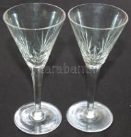 8 db likőrös kristály pohár/ 8 liqueur crystal glasses 16cm d:7cm