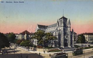 Geneve Notre-Dame Church, tram