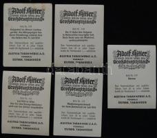 cca. 1935-1944 5 db Adolf Hitler und sien Weg zu Großdeutschland. Eredeti osztrák propaganda kiadván...