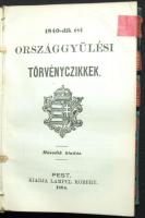 A magyar törvények zsebkiadása 1836, 1840,1844,1847,1848, 1861-es Törvénykezési szabályok Pest, 1862...