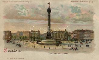 Paris Colonne de Juillet hold to light litho