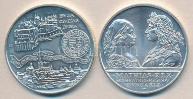 1990. 500Ft Ag + 500Ft Ag "Mátyás király" pár T:BU