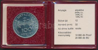 1984. 100Ft "Kőrösi Csoma Sándor" T:BU Eredeti tokban, tanúsítvánnyal!
