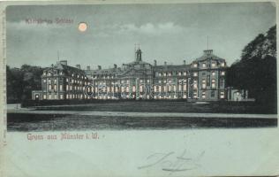 Münster Royal castle hold to light litho