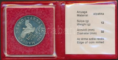 1983. 100Ft "Simon Bolivár" alpakka T:PP Eredeti tokban, tanúsítvánnyal!