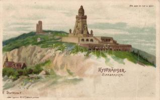 Kyffhäuser Monument hold to light litho s: E. Sturtevant