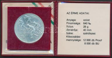 1984. 500Ft Ag "Sarajevoi Téli Olimpia" T:BU Csak 8000db! Eredeti tokban, tanúsítvánnyal!