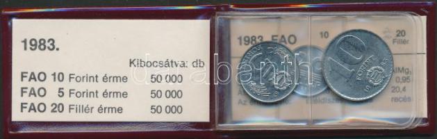 1983 "FAO" sor 20f, 5Ft, 10Ft eredeti plasztikcsomagolásban, tanúsítvánnyal T:BU