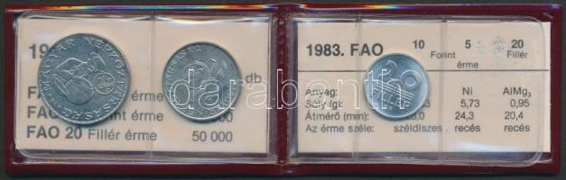 1983 "FAO" sor 20f, 5Ft, 10Ft eredeti plasztikcsomagolásban, tanúsítvánnyal T:BU