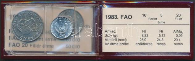 1983 "FAO" sor 20f, 5Ft, 10Ft eredeti plasztikcsomagolásban, tanúsítvánnyal T:BU