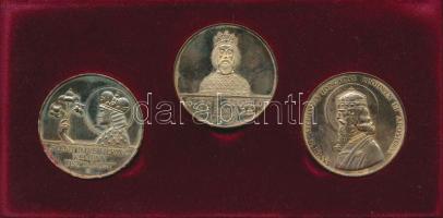 1993. "Magyar Szentek I éremsorozat" 3db tombak emlékérem díszdobozban tanúsítvánnyal T:PP Csak 5000db!