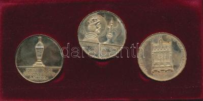 1993. "Magyar Szentek I éremsorozat" 3db tombak emlékérem díszdobozban tanúsítvánnyal T:PP...