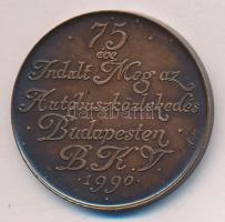 Lapis András: 1992. "75 éve indult meg az autóbuszközlekedés Budapesten" Br emlékérem (32mm) T:1-