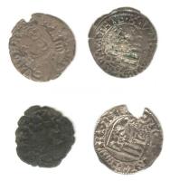 1458-1490. Denár Ag "I. Mátyás" 4klf, közte hamis darabbal! T:vegyes