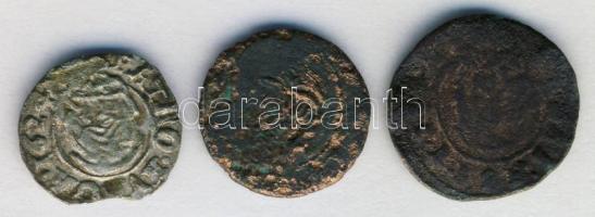 1619-1637. Denár Ag "II. Ferdinánd" 3klf, közte hamis darabbal! T:vegyes