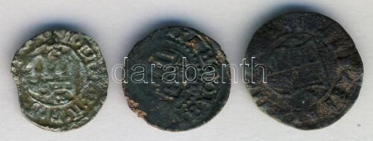 1619-1637. Denár Ag "II. Ferdinánd" 3klf, közte hamis darabbal! T:vegyes