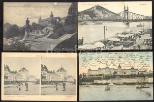 45 db régi Budapest városképes lap, köztük több Divald és egyéb szignózott