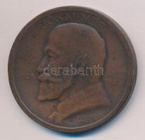 Berán Lajos (1882-1943) 1925. "Jókai Mór - A Nagy mesemondónak hálás nemzete" Br emlékérem (36mm) T:3